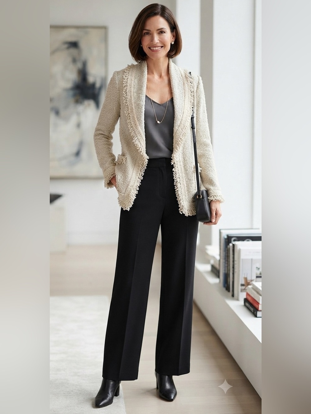 St. John belted shawl collar wrap Sweater